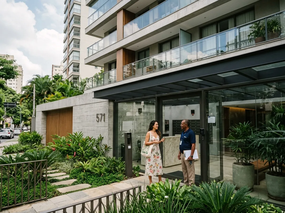 Edifício residencial com medição individualizada de água e gás